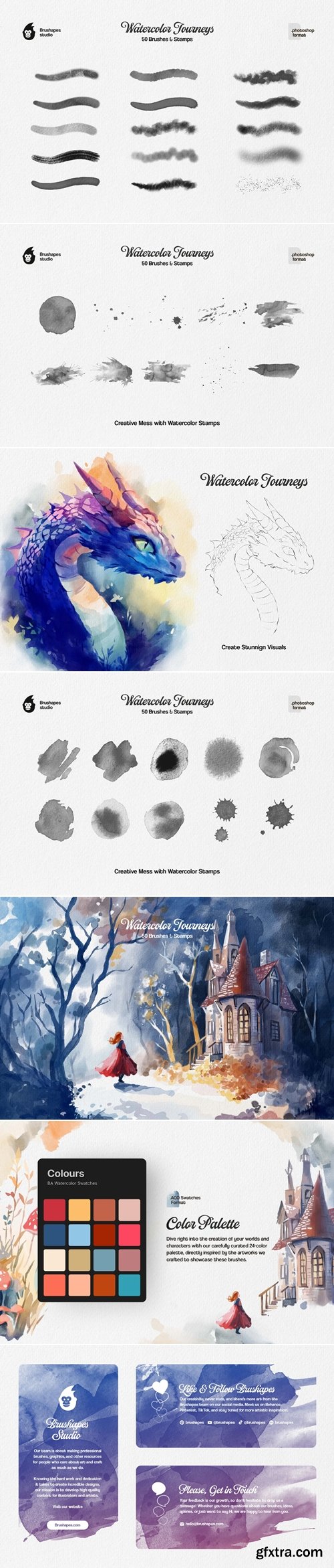 CreativeMarket - Watercolor Brushes 290900181 - ALL Platform