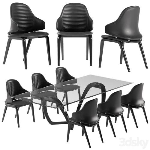 '3dsky Pro - Reflex Vela chair Segno table set'