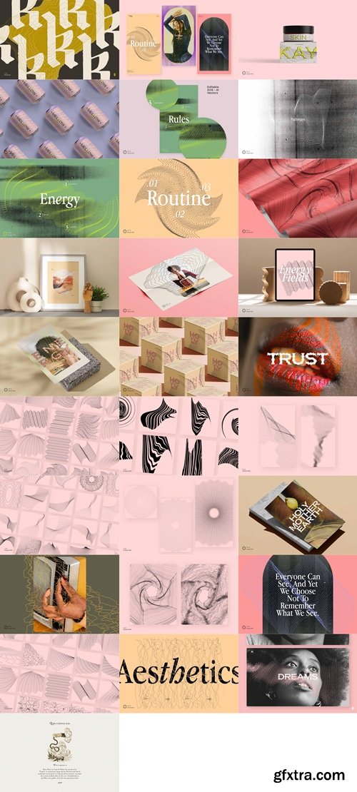 Studio2am - Energy Fields - Wavy Vector Elements