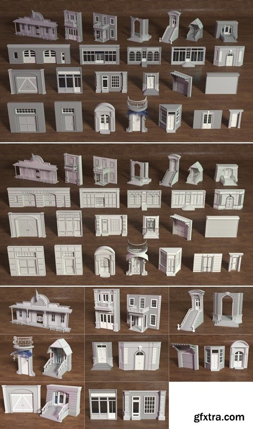 Artstation - Building Facade Collection 1 - 25 pieces
