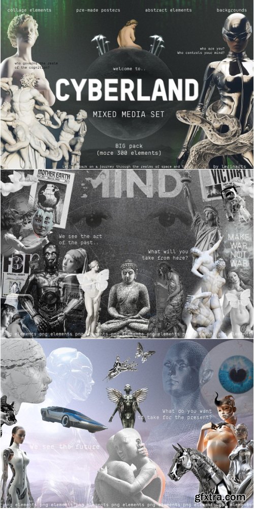 CreativeMarket - MIXED MEDIA SET:Welcome to Cyberland - 92015731