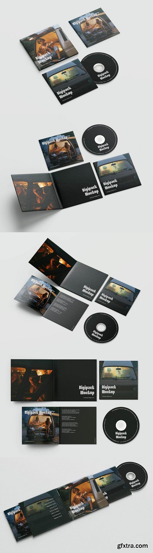 CD Digipack PSD Mockup Templates