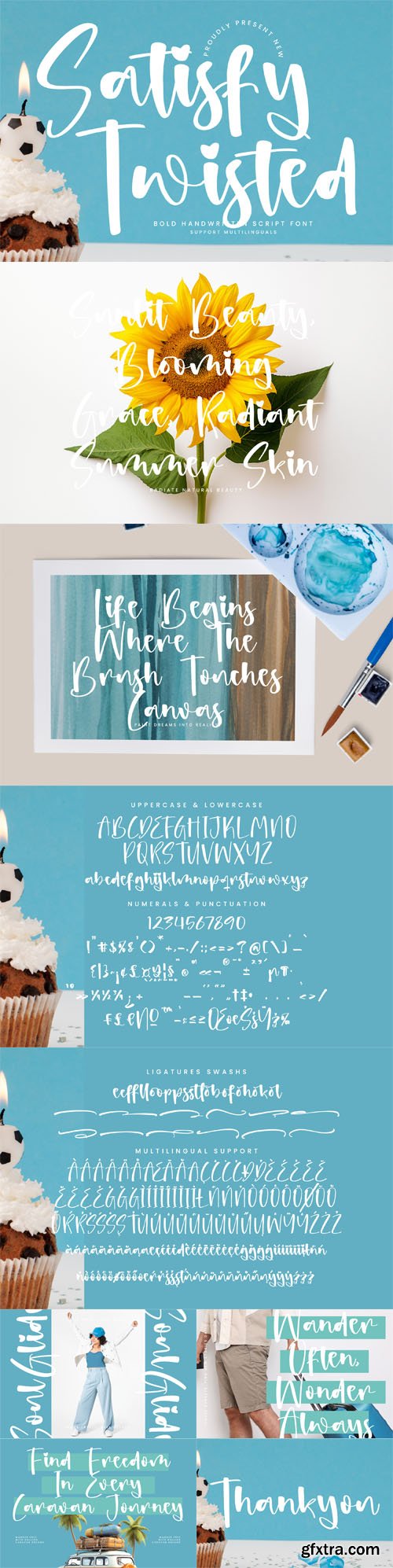 Satisfy Twisted - Bold Handwritten Script Font