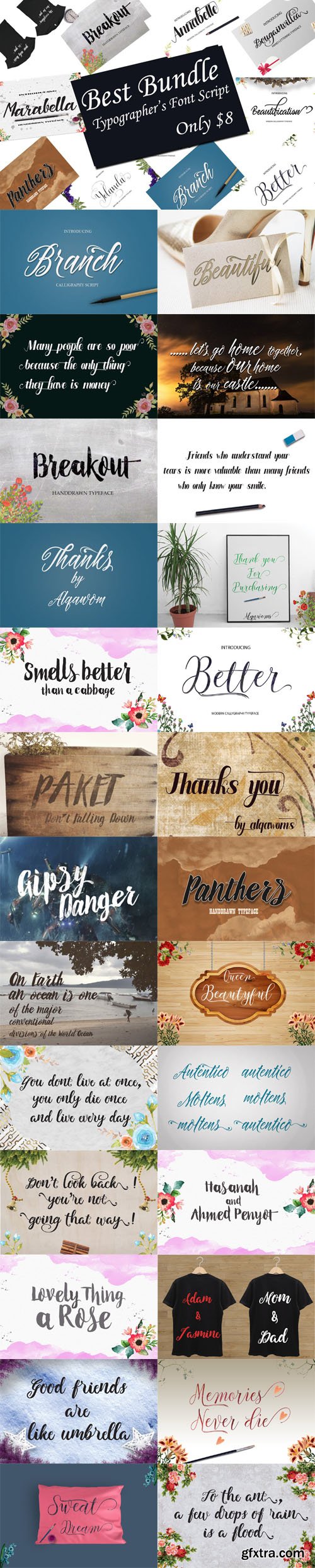 Best Fonts Bundle - 9 Premium Fonts