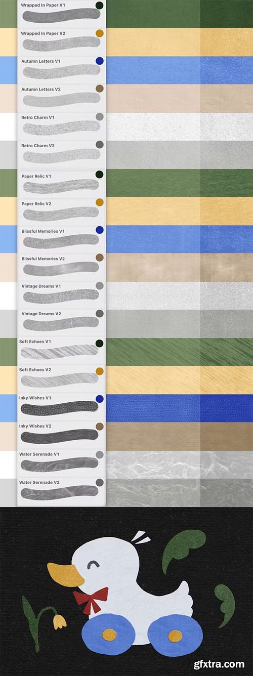 Paper Teles - 30+ Texture Brushes Pack for Procreate