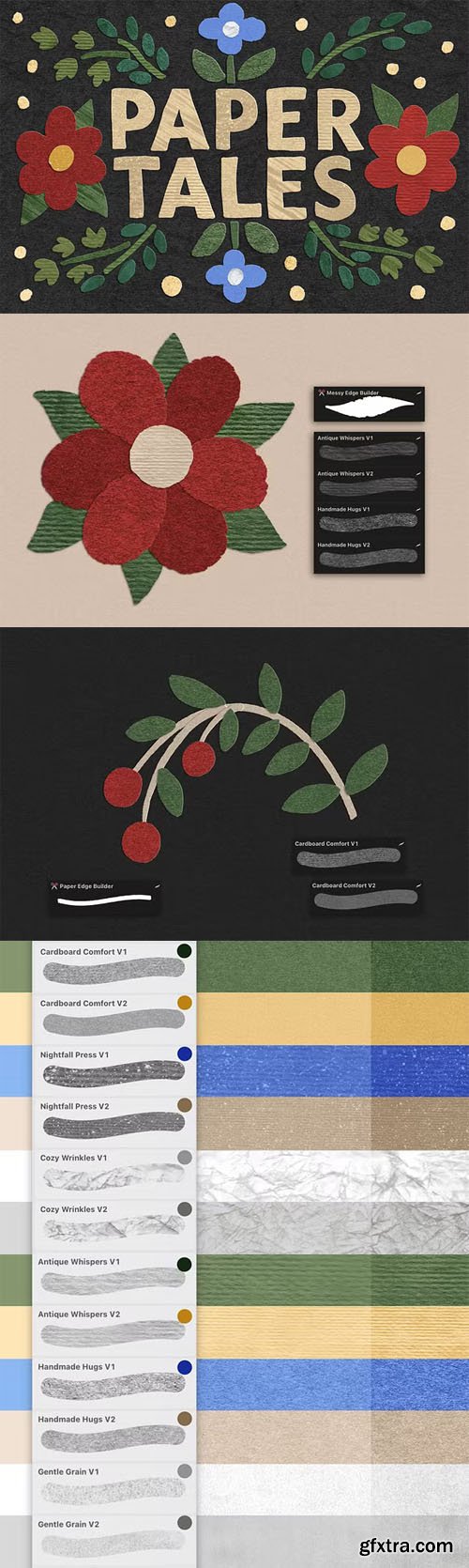 Paper Teles - 30+ Texture Brushes Pack for Procreate