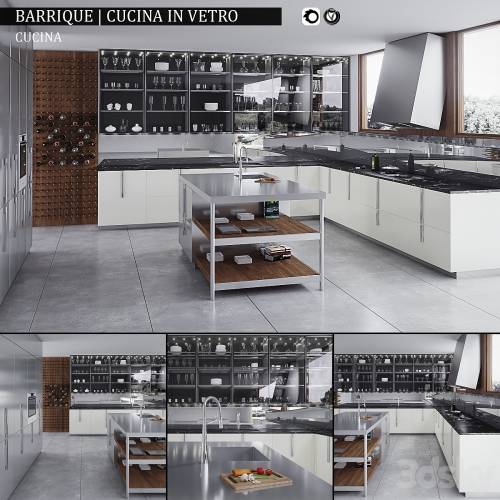 '3dsky Pro - Kitchen Barrique Cucina in vetro'