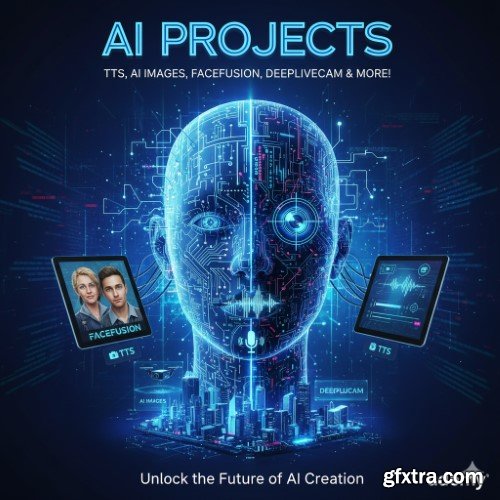 Udemy - AI Projects: TTS, AI Images, FaceFusion, DeepLiveCam & more