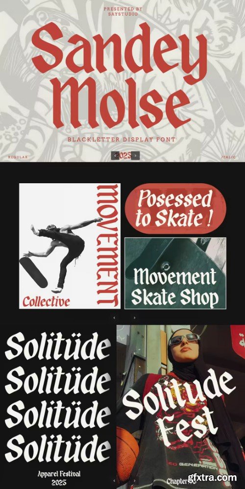 Creativemarket - Sandey Molse - Blackletter Display Font