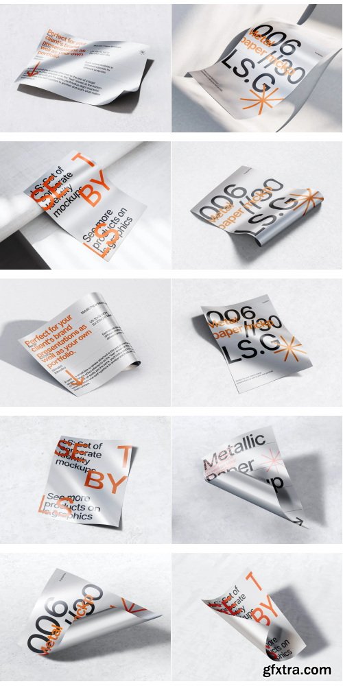 LS Graphics - Metallic Paper Mockups