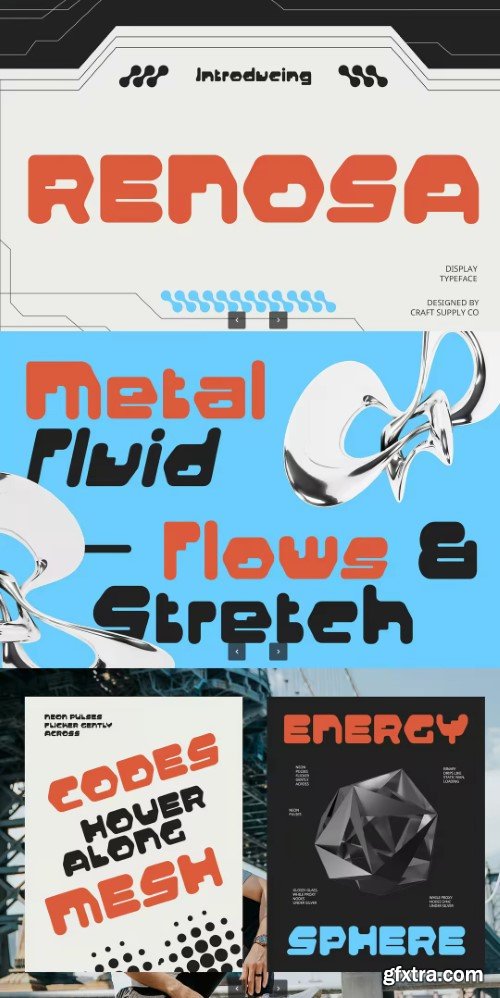 Renosa – Techno Font