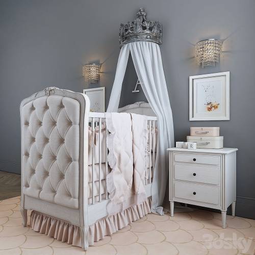 '3dsky Pro - RH / BED COLETTE TUFTED CRIB'