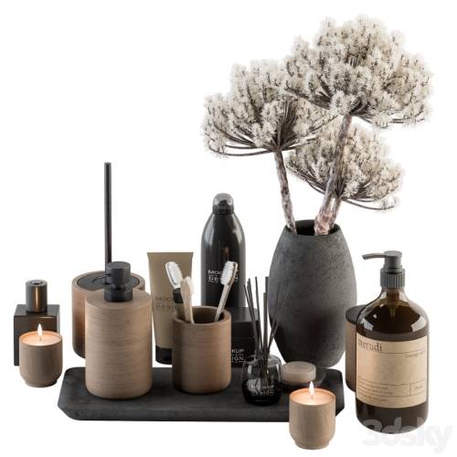 '3dsky Pro - Bathroom accessory Set with Bouquet Set 19'