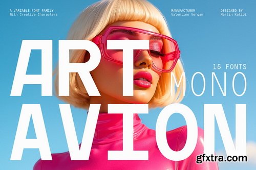 CreativeMarket - Artavion Mono Monospace Typeface - 15 Font