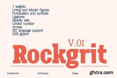 CreativeMarket - Rockgrit Half Slab - 7 Fonts