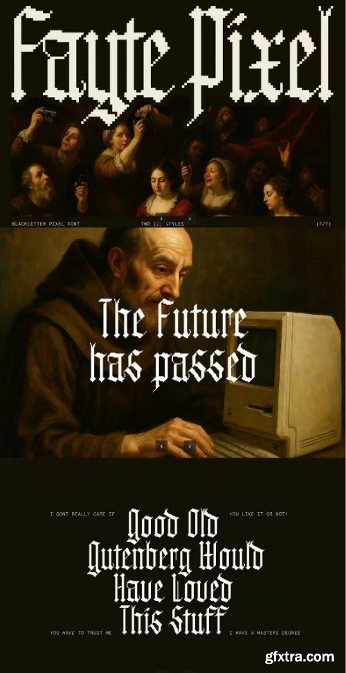Creativemarket - Fayte Pixel Retro Blackletter font