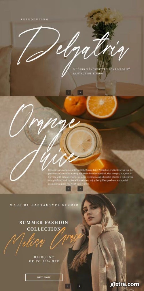 Delgatria Modern Handwritten Font