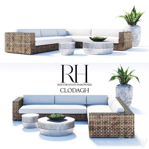 '3dsky Pro - RESTORATION HARDWARE CLODAGH outdoor sofa'