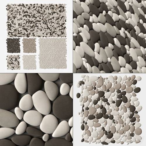 '3dsky Pro - Pebble oval big panel tile n1 /' '3dsky Pro - Pebble oval big panel tile n1 /'