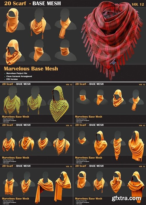 Flipped Normals - 20 Scarf BASE MESH - VOL 12