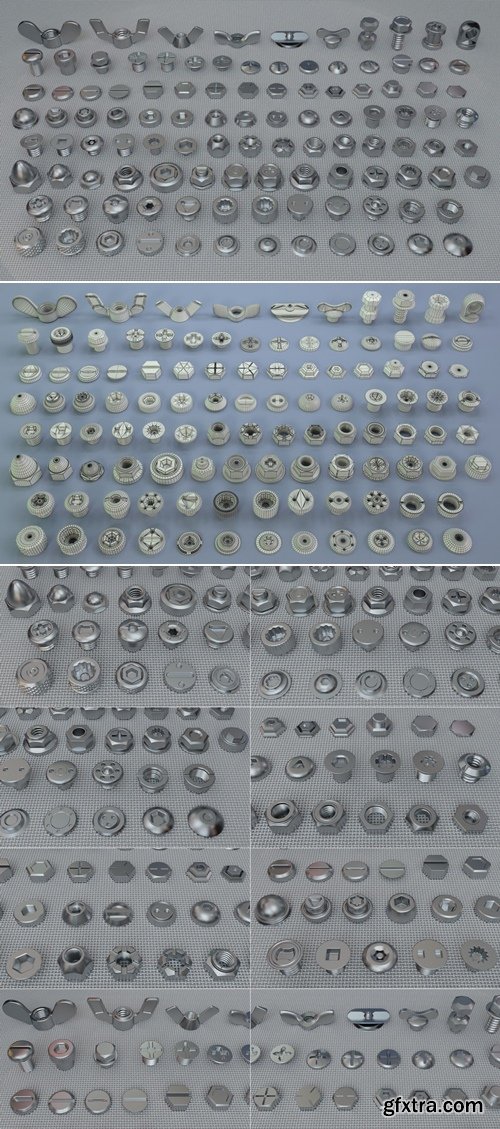 Artstation - Bolts Collection - 108 pieces
