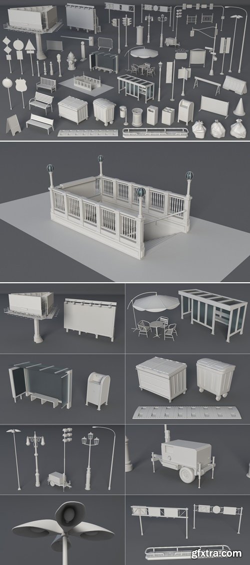 Artstation -  Street Collection 1 - 60 pieces