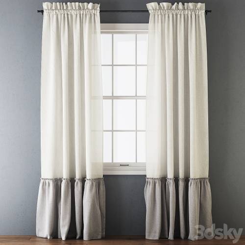 '3dsky Pro - Ruffled Cotton Curtains'