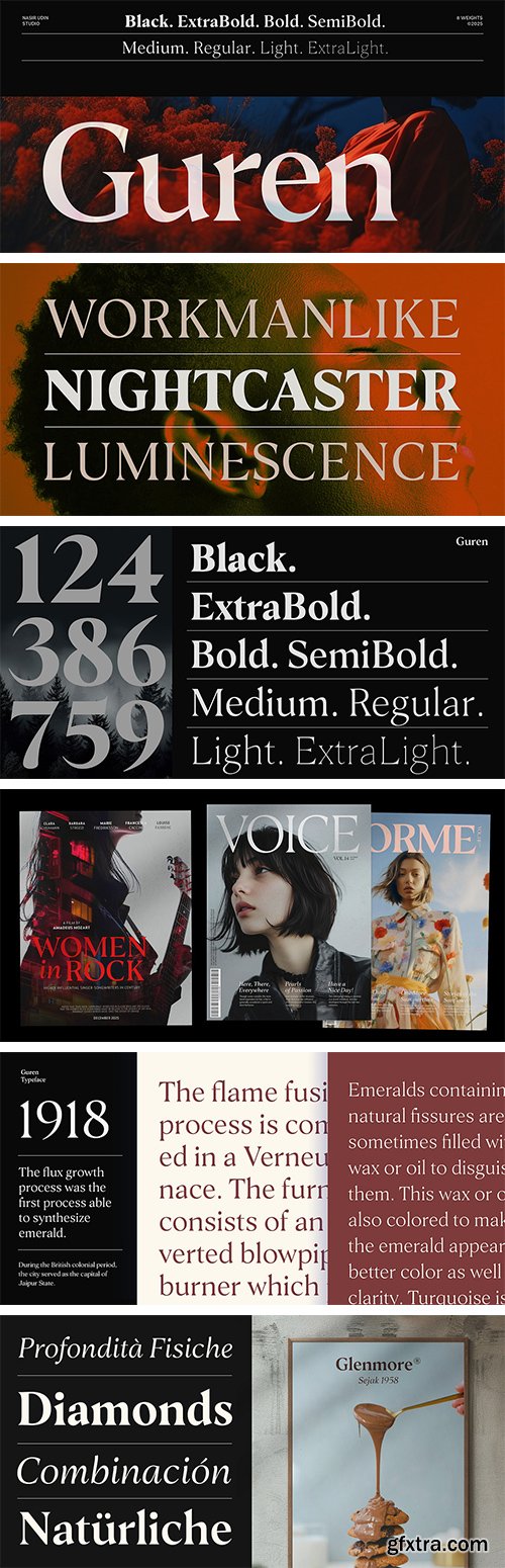 Guren Font Family 16xOTF Guren Font Family 16xOTF