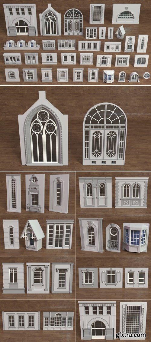 Artstation - Building Facade Collection 3 - 34 pieces