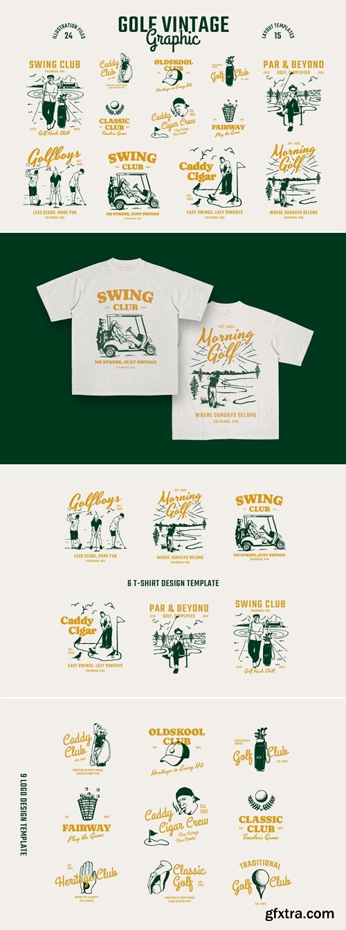 Pixellbuddha - Golf Vintage Graphic Collection 5941