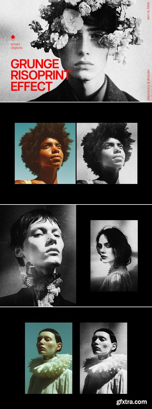 CreativeMarket - Grunge Risoprint Photo Effect 291834000