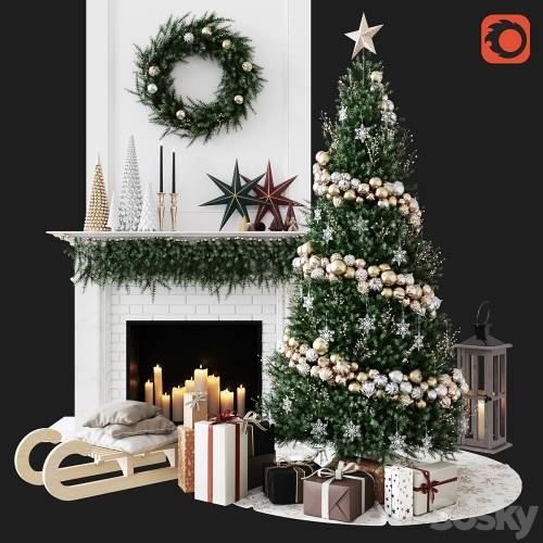 '3dsky Pro - Christmas Decorative set sk_1 (Corona)'
