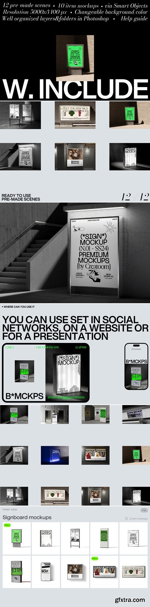 Creatoom - B-Boards mockups