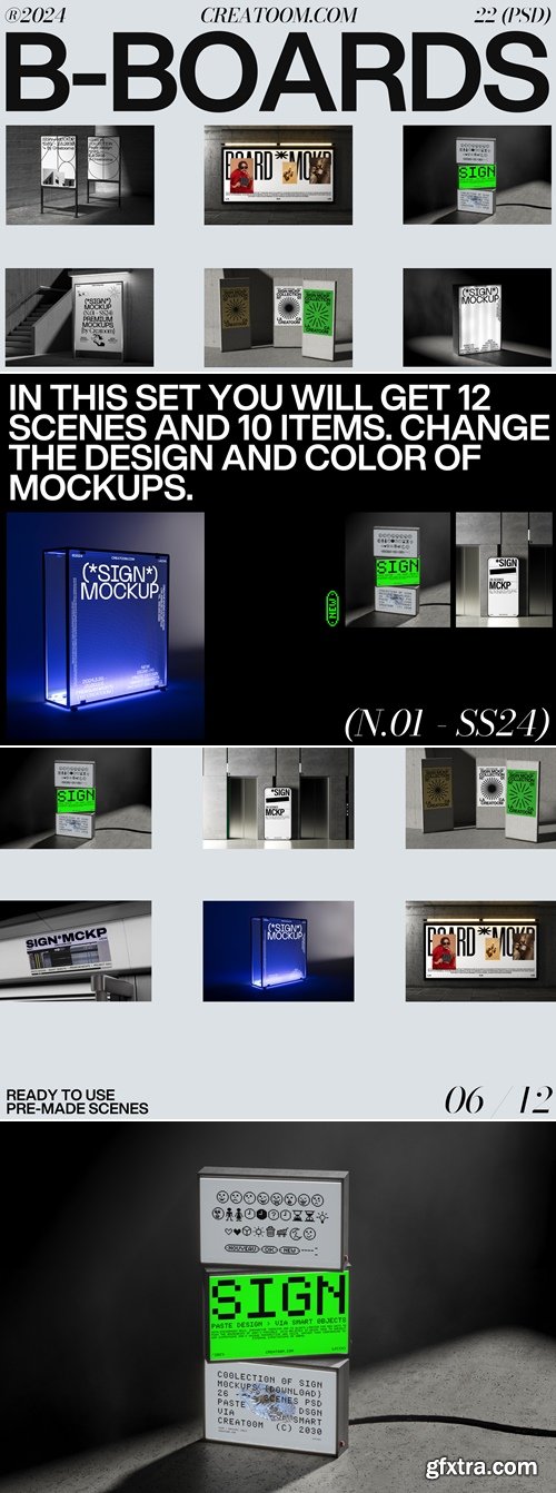 Creatoom - B-Boards mockups