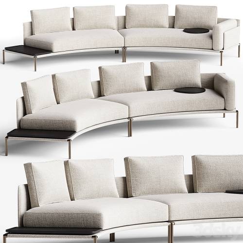 '3dsky Pro - NOAH Curved sofa By Zanotta'