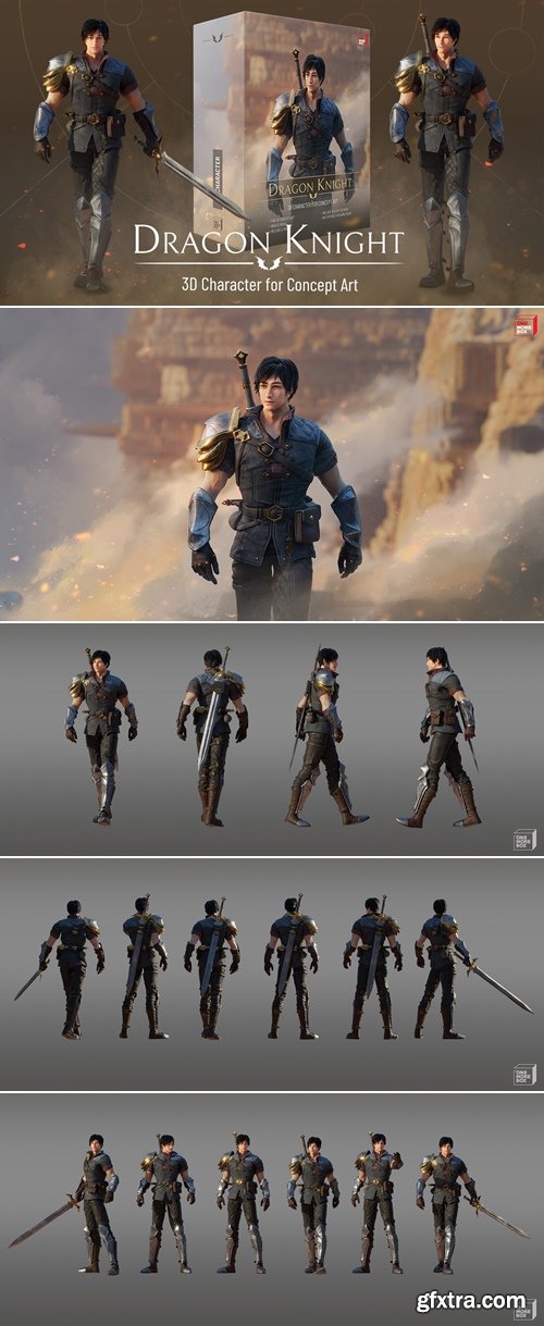 Artstation - Dragon Knight - 3D Character for Concept Art