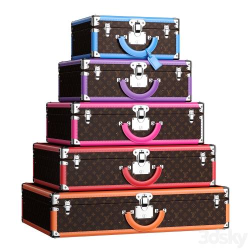 '3dsky Pro - Suitcases Bisten Macassar Multicolore (Louis Vuitton)'