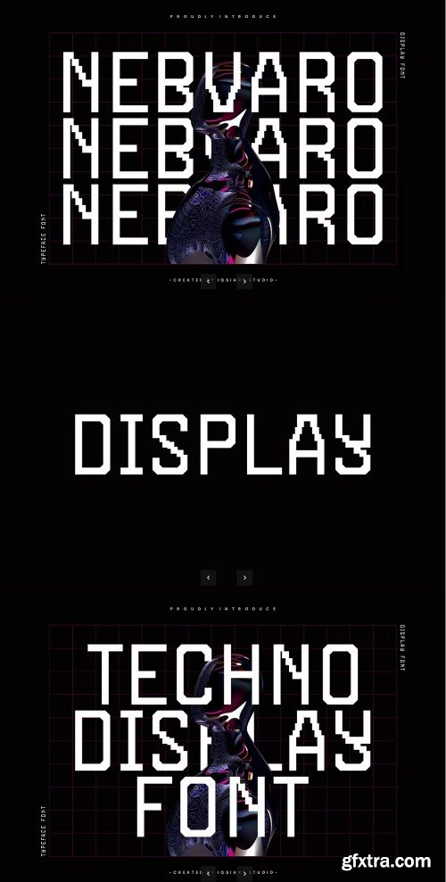 Nebvaro - Pixel Tech Font