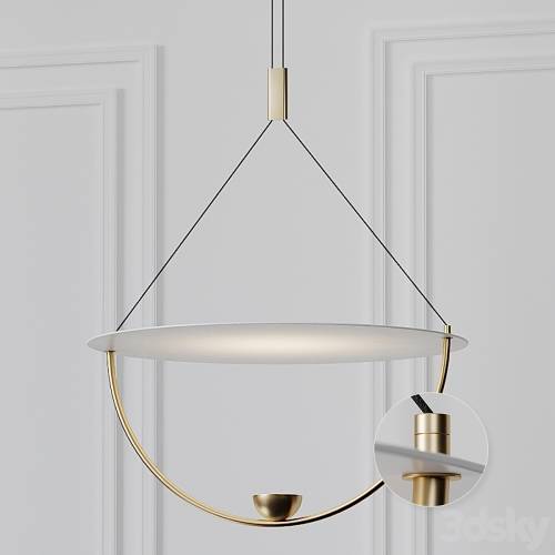 '3dsky Pro - Modern White 16 inch LED Pendant Chandelier On-Off'