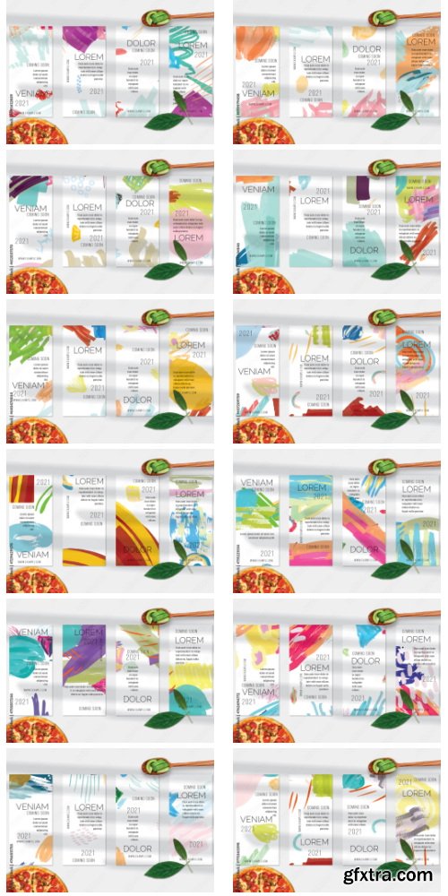 Flyer Layout With Abstract Marker Scribble On White 31xAI