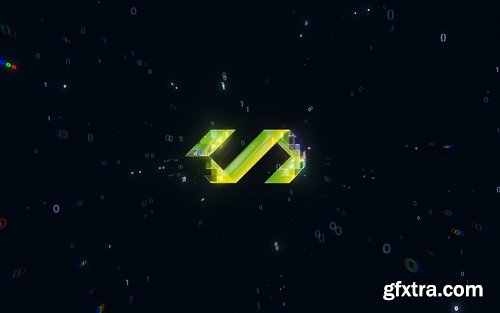 Digital Glitch Logo Reveal After Effects Template