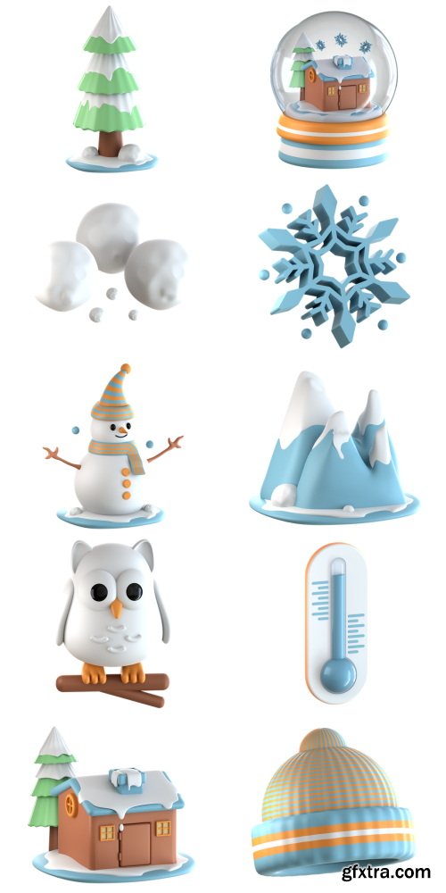 Iconscout - Winter 3D Icon Pack - 30 3D Icons