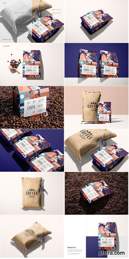Creatsy - Coffee Bag Mockup Set - 2102075733