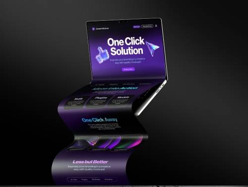 'Macbook Long Scroll Extended Screen Mockup Set - 03 Dark Scene' 'Macbook Long Scroll Extended Screen Mockup Set - 03 Dark Scene'