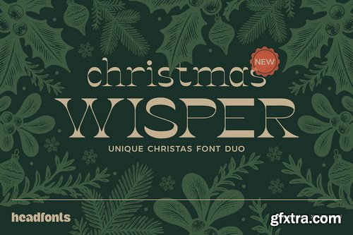 CreativeMarket - Christmas Wisper Unique Font Duo