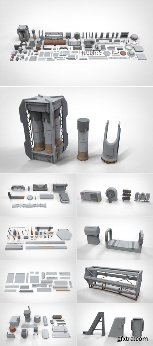 Artstation - Sci-Fi architecture Elements collection 26