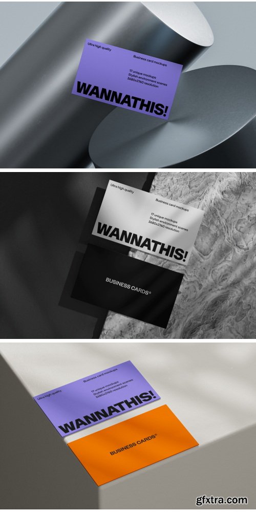 Wannathis - Business cards mockups