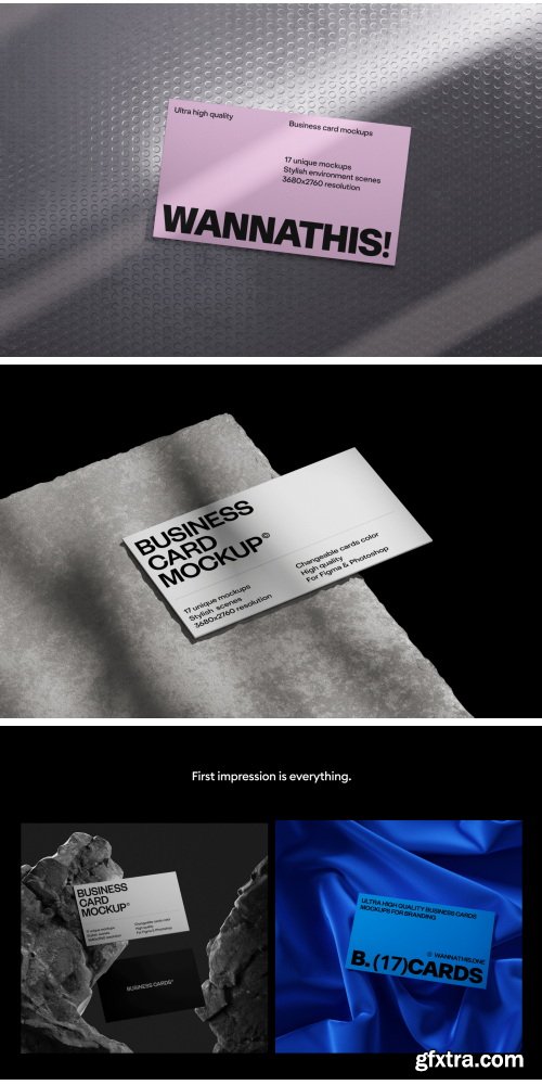 Wannathis - Business cards mockups