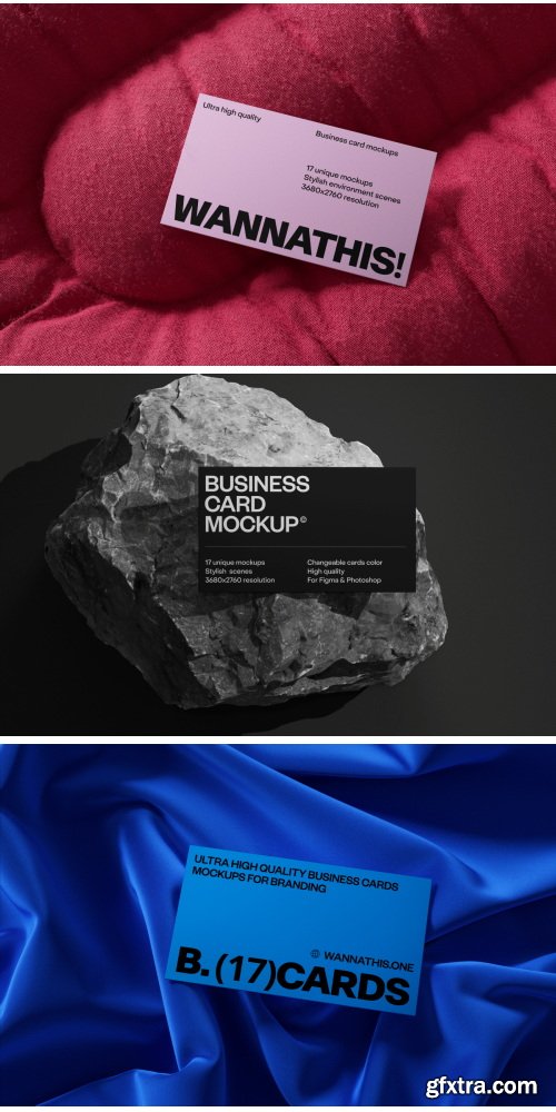 Wannathis - Business cards mockups