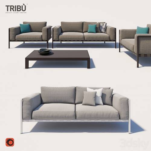 '3dsky Pro - Tribu - Natal Alu Sofa & Armchair'